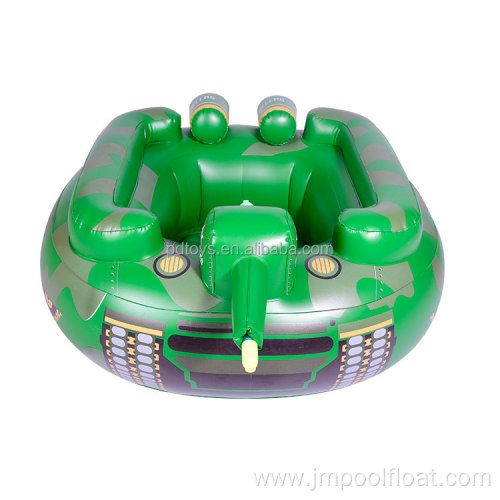 New design Inflatable tank swim pool float boat